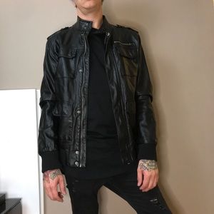🔥MENS LEATHER JACKET 🔥 black / fashionable
